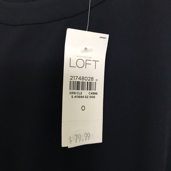 NWT LOFT Lace Sleeve Swing Dress - Picture 8 of 8